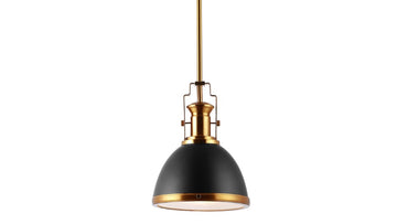 Homer Modern Industrial Iron LED Dome Pendant - JONATHAN Y
